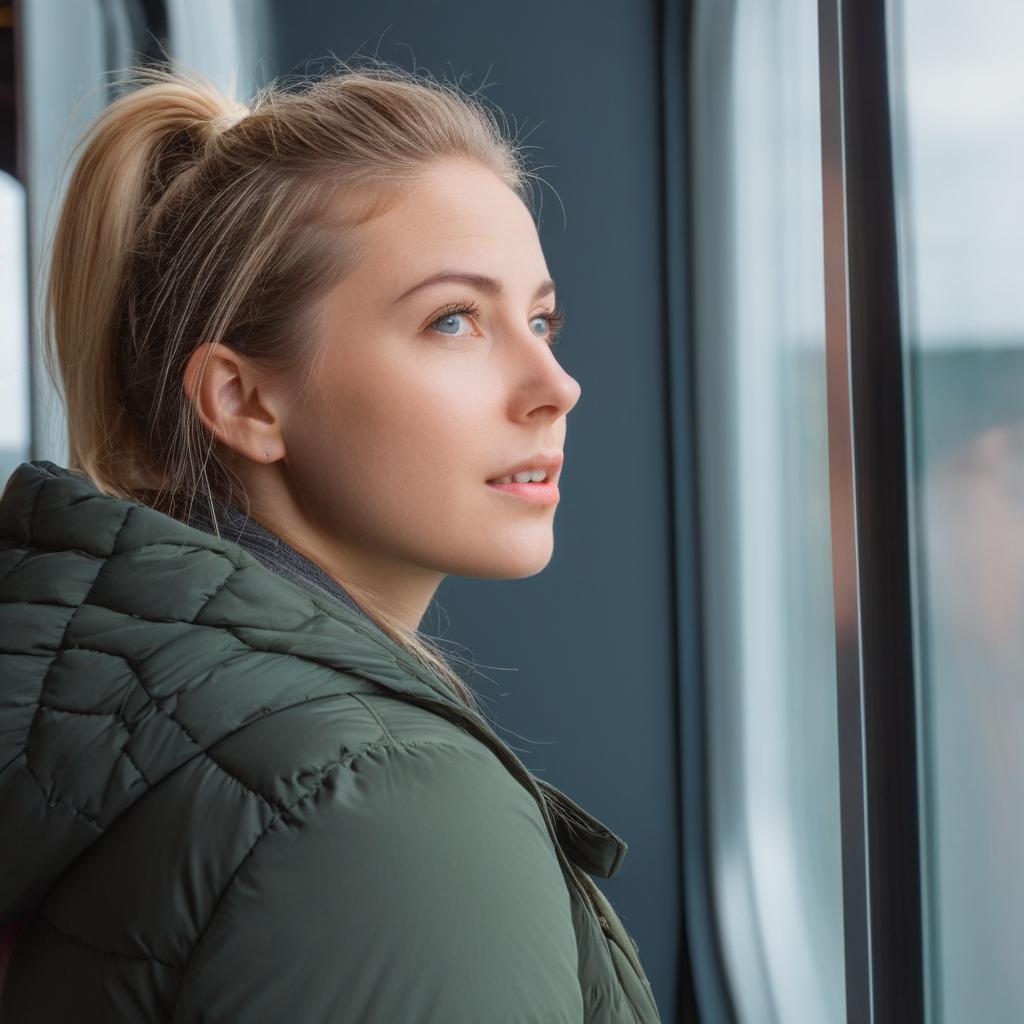 Young woman wondering things